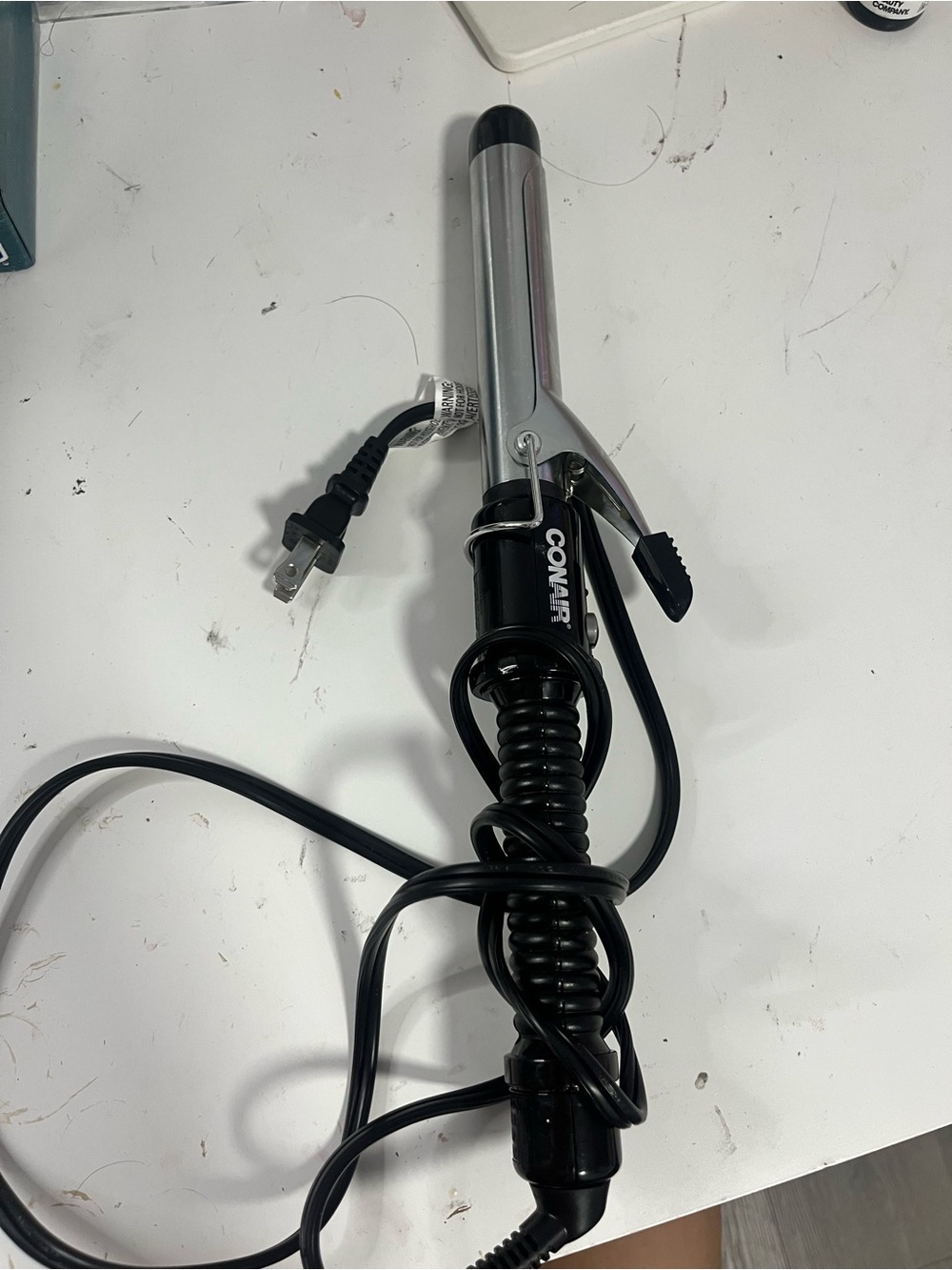 Black and Silver Curling Iron - 1" Barrel